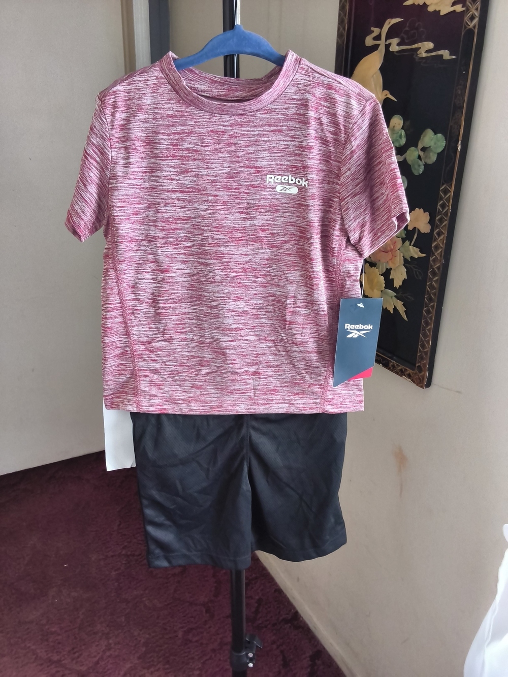 Reebok Kids' Red Heather Performance Tee